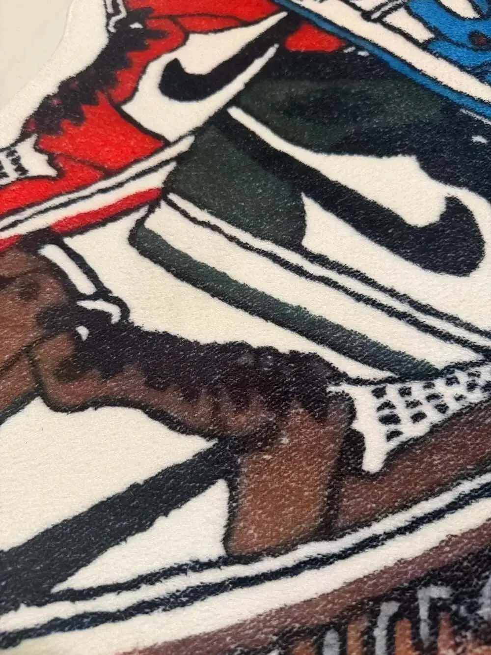 Tufted Sneaker Stack Area Rug featuring Air Jordan 1 Designs